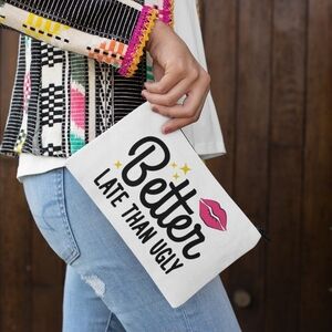 2. Zipper pouch for makeup cute and stylish